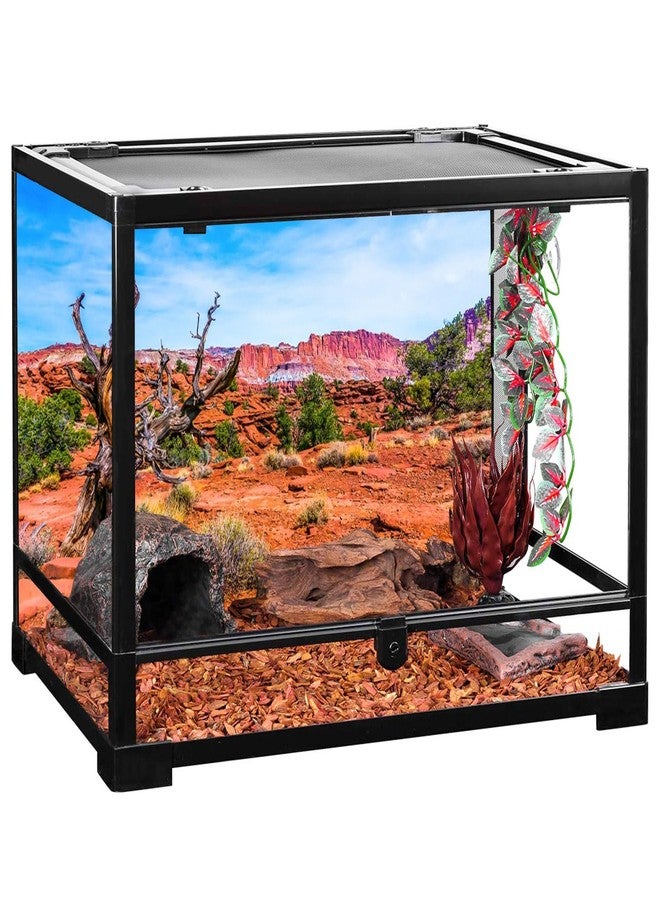 AWERT 48x18 inches Reptile Habitat Background Blue Sky Oasis Orange Desert Terrarium Background Durable Polyester Background - Image 4
